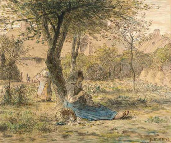 Jean-Franc Millet In the garden